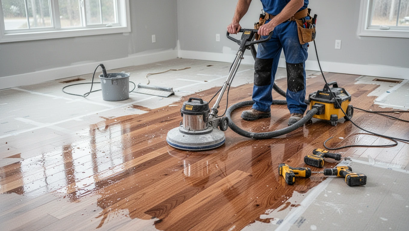 Hardwood Floor Drying
