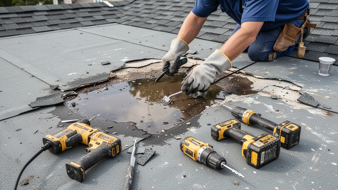 Roof Leak Water Damage Repair